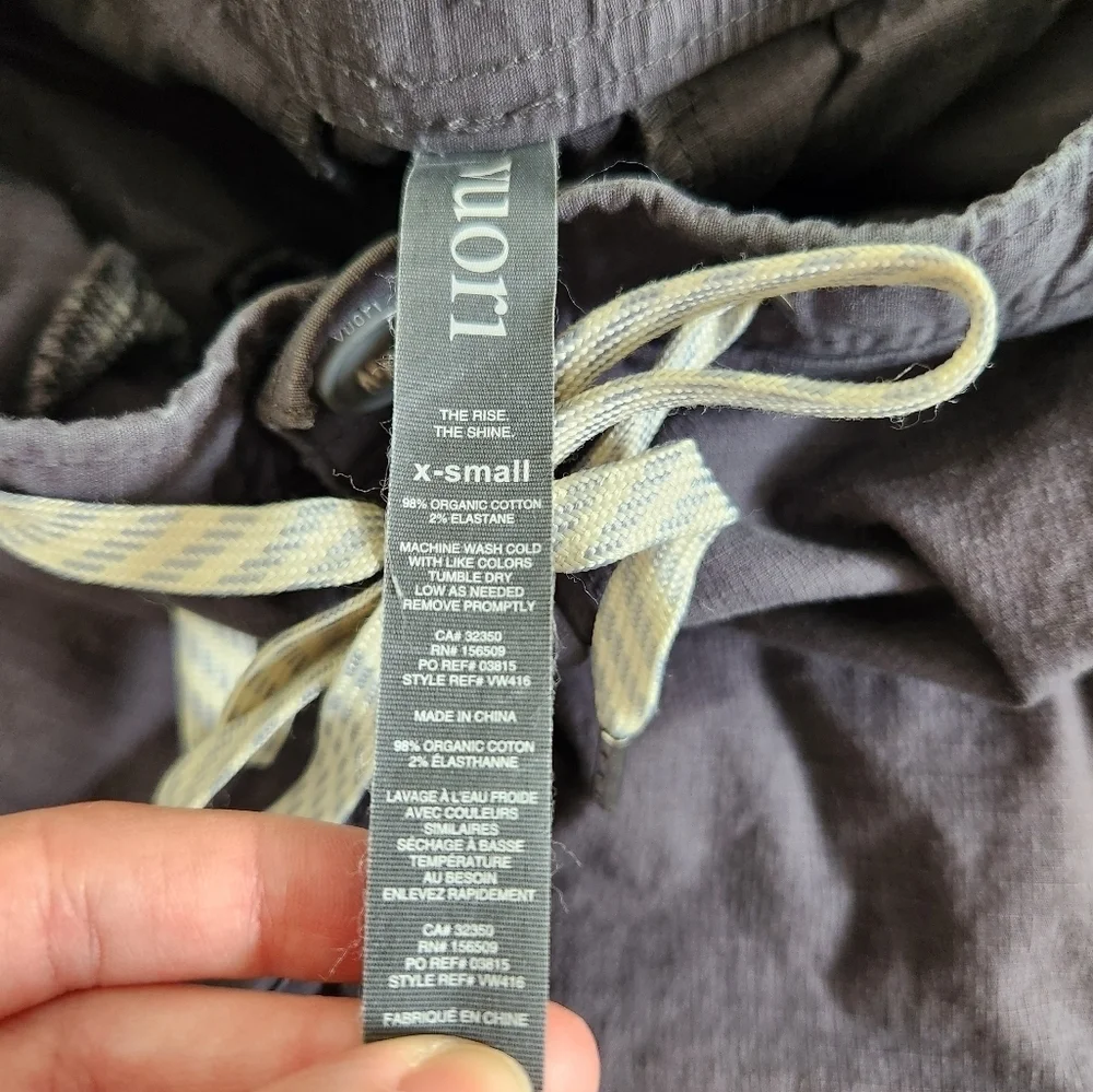 Vuori Ripstop Cropped Wide Leg Pants Charcoal Size XS
